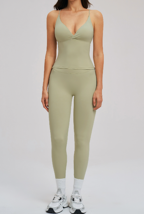Brushed vest & legging set
