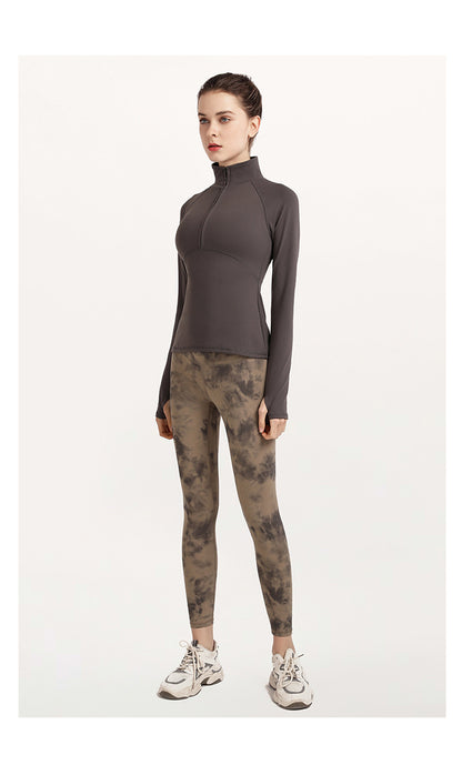 Full sleeve zip front top