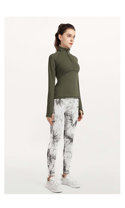 Full sleeve zip front top