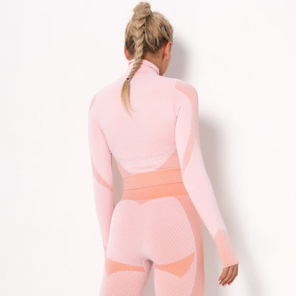 Zip front cropped top