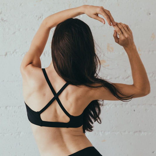 Quick drying cross back sports bra