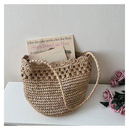 Raffia shoulder bag