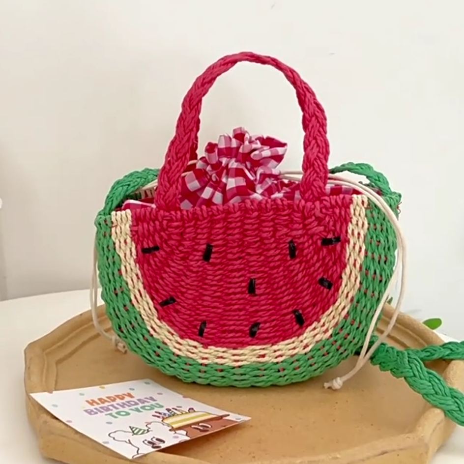Watermelon Straw Bag