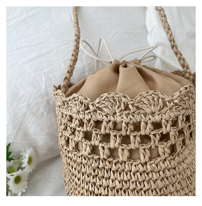 Raffia shoulder bag