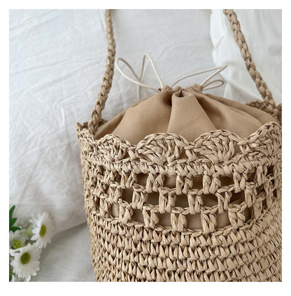 Raffia shoulder bag