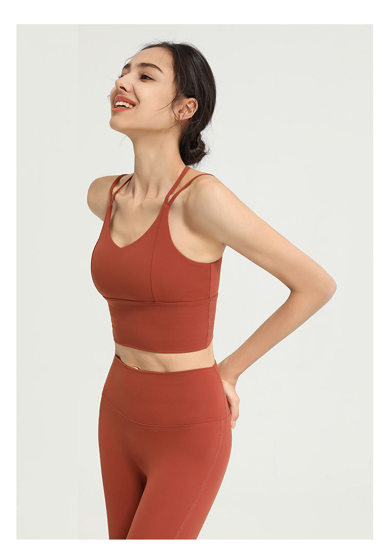 Double strap sports bra