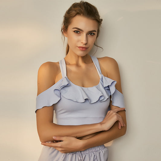 Ruffle sports bra