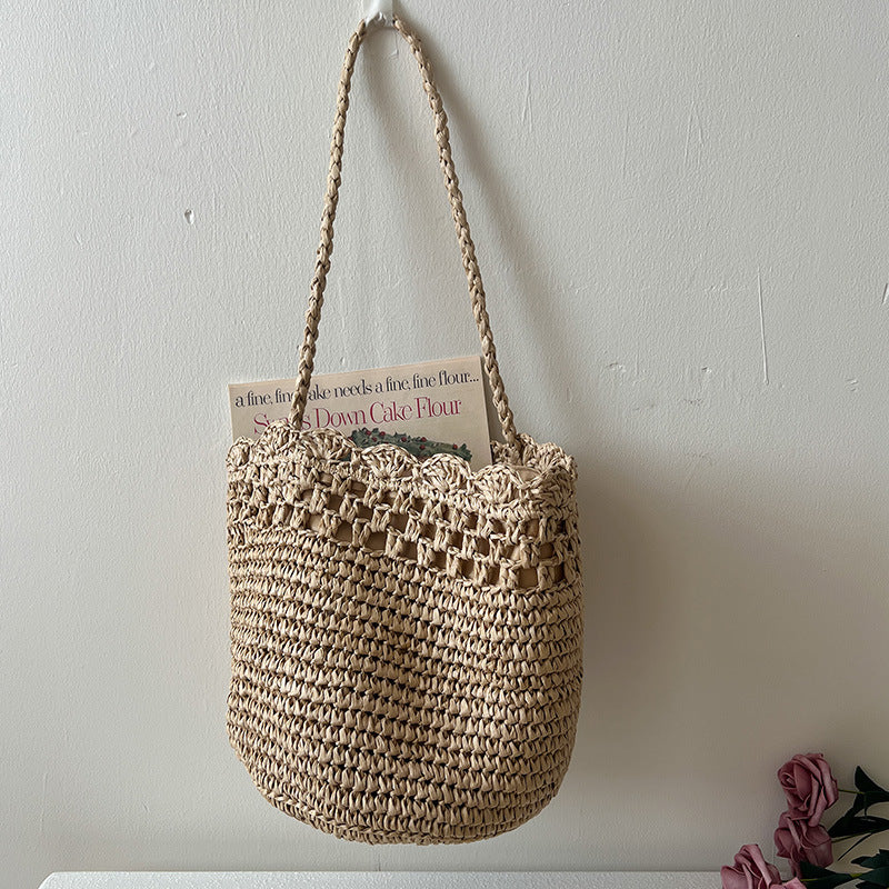Raffia shoulder bag