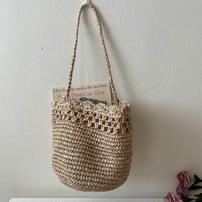 Raffia shoulder bag