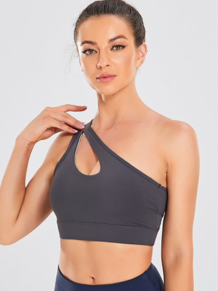 One shoulder sports bra