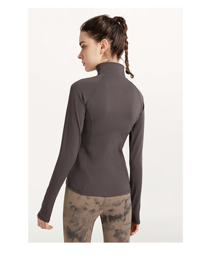 Full sleeve zip front top