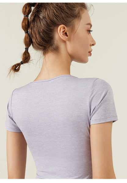 Gathered front t shirt