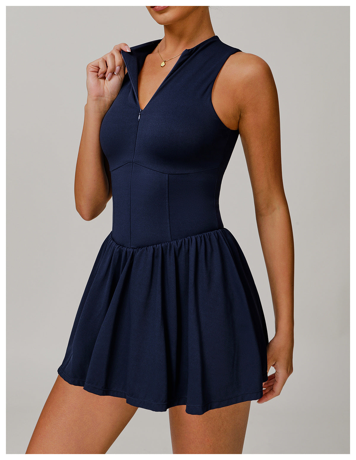 Zip front fitness dress