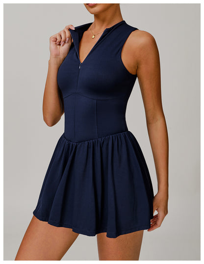 Zip front fitness dress