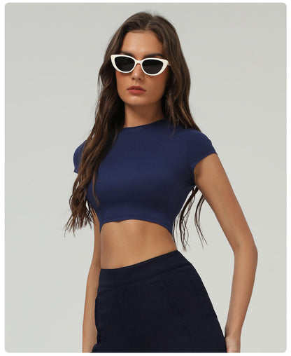 Brushed cropped top