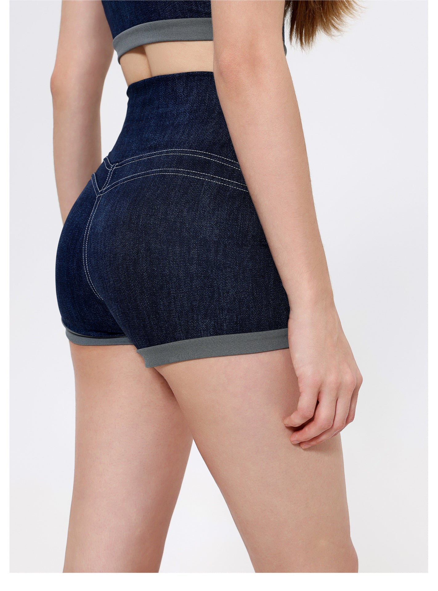 Denim look hot pants