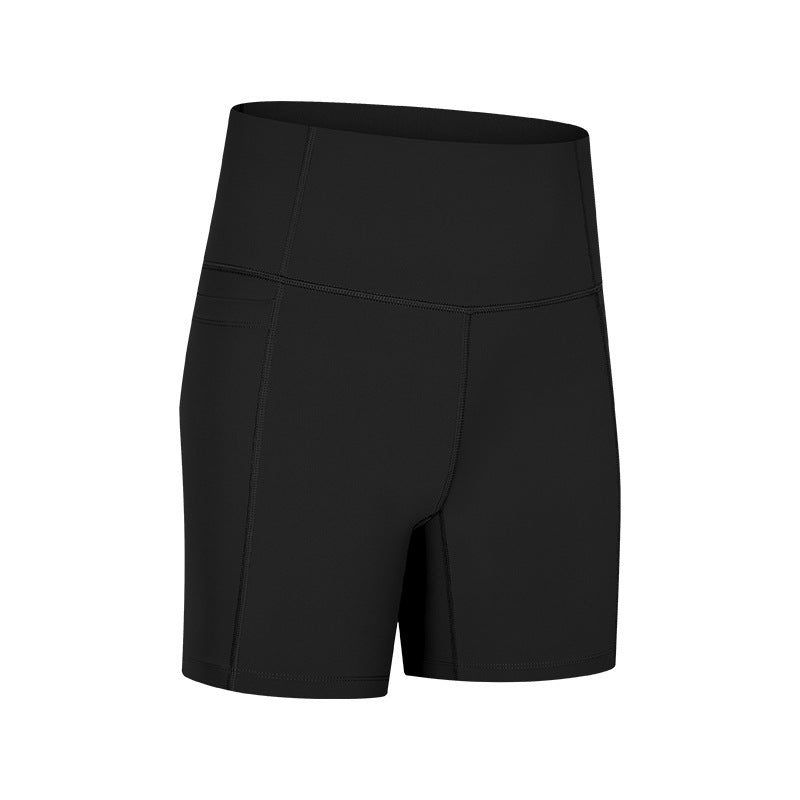 High waist shorts with side Pocket
