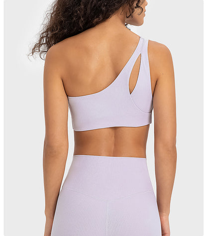One shoulder sports bra