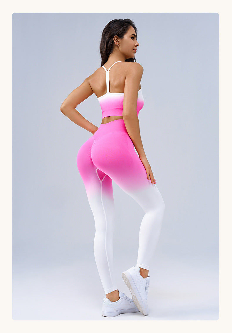 Matching ombre bra and leggings set