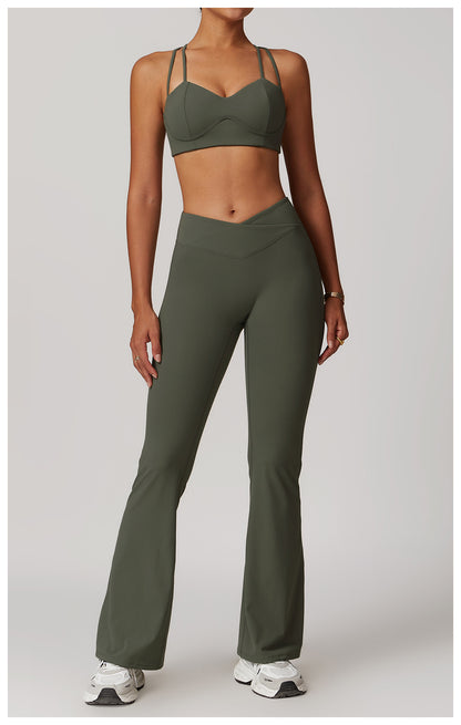 Double strap high support bra