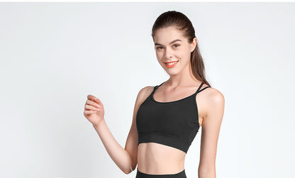 High support spaghetti strap bra