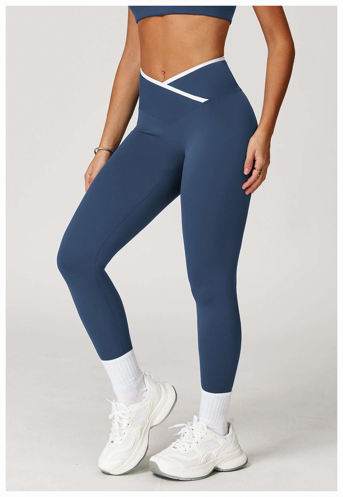 Cross waist leggings