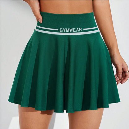 Jacquard waist tennis skirt