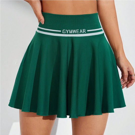 Jacquard waist tennis skirt