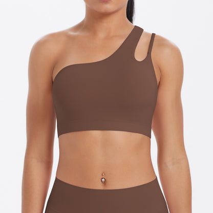 One shoulder sports bra