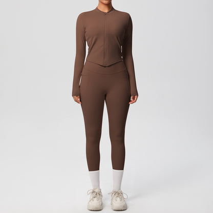 Long sleeve two piece fitness set