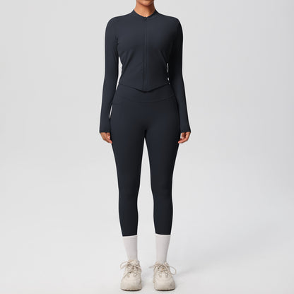 Long sleeve two piece fitness set