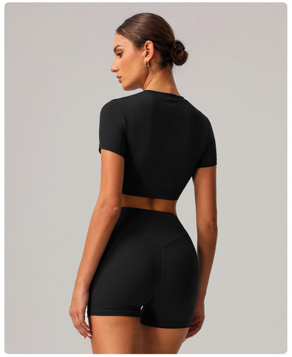 Short sleeve cropped top