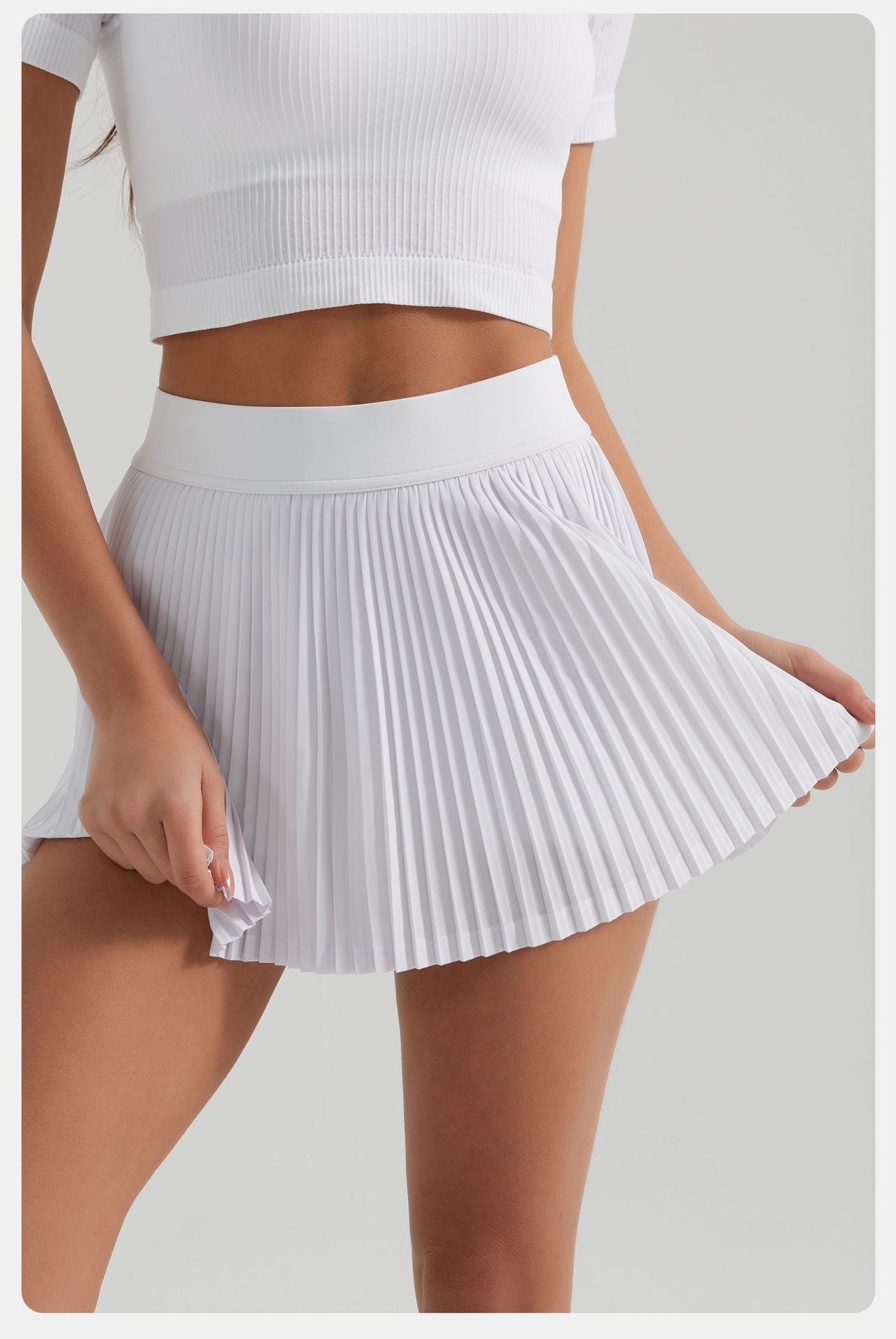 Quick dry pleated tennis skort