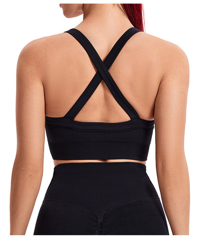 High support U neck bra
