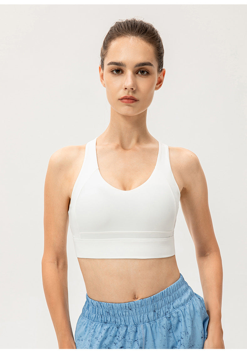 Cross back sports bra