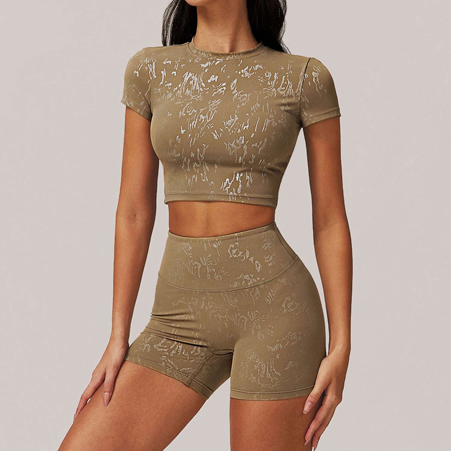 Caramel Mocha Short Sleeve Shorts