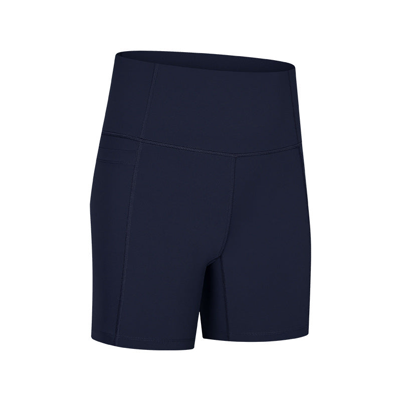 High waist shorts with side Pocket