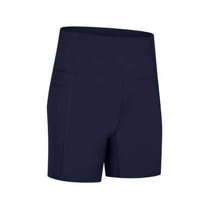 High waist shorts with side Pocket