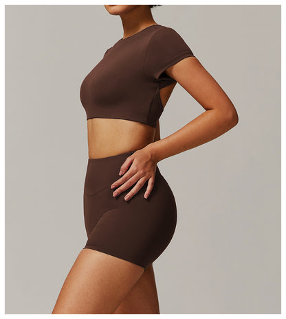Short sleeve cropped top