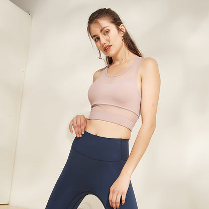 Mesh insert sports bra