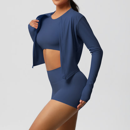 Three piece Jacket, Bra and hot pants set