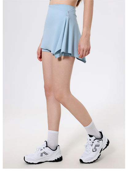 Asymmetric hem fitness skort