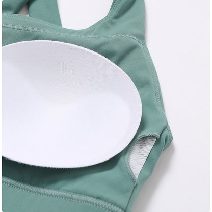 High support cross back sports bra