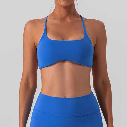 Cross back sports bra