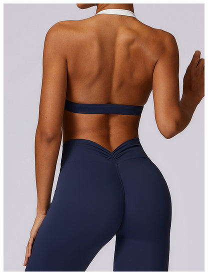 Contrast strap bra