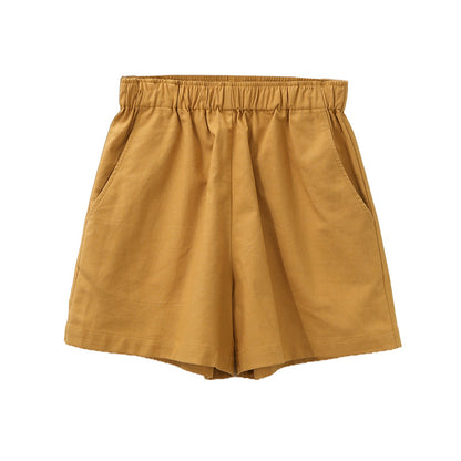 Linen blend shorts