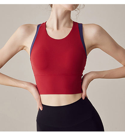 Contrast insert sports bra