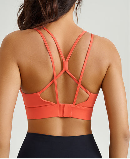 Spaghetti strap sports bra
