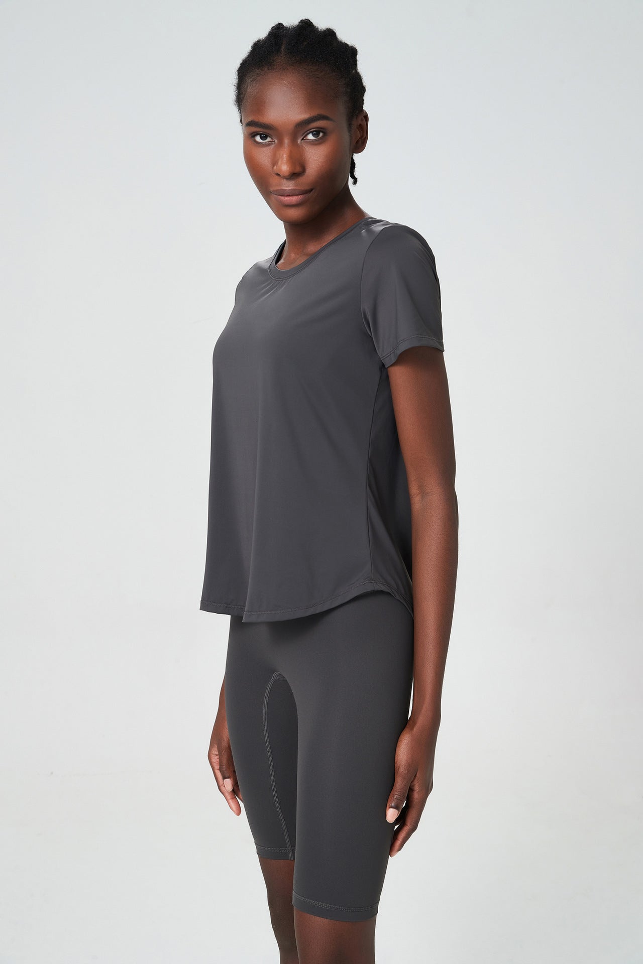 Matching T shirt and biker shorts set