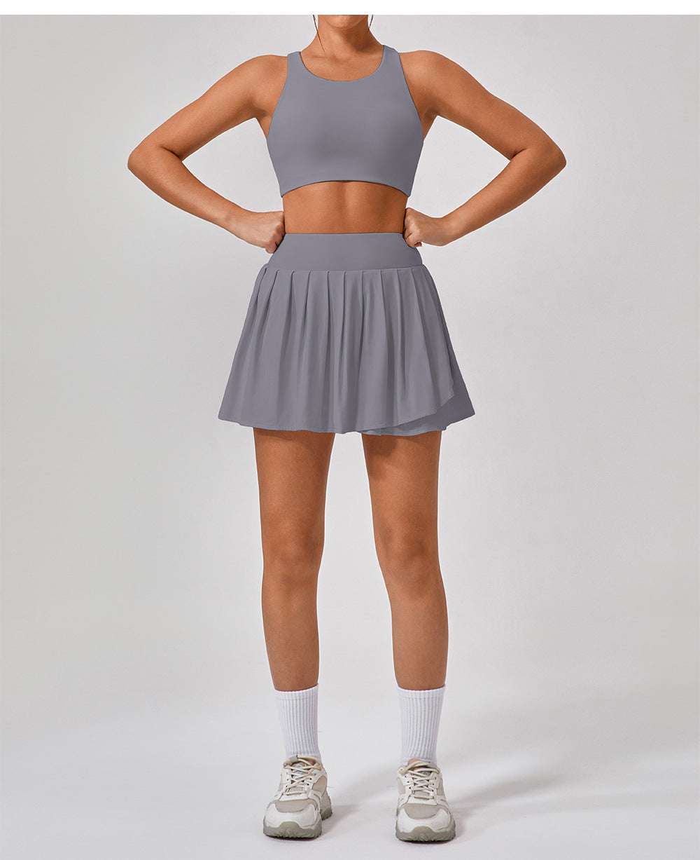 Matching two or three piece bra, skort & jacket set